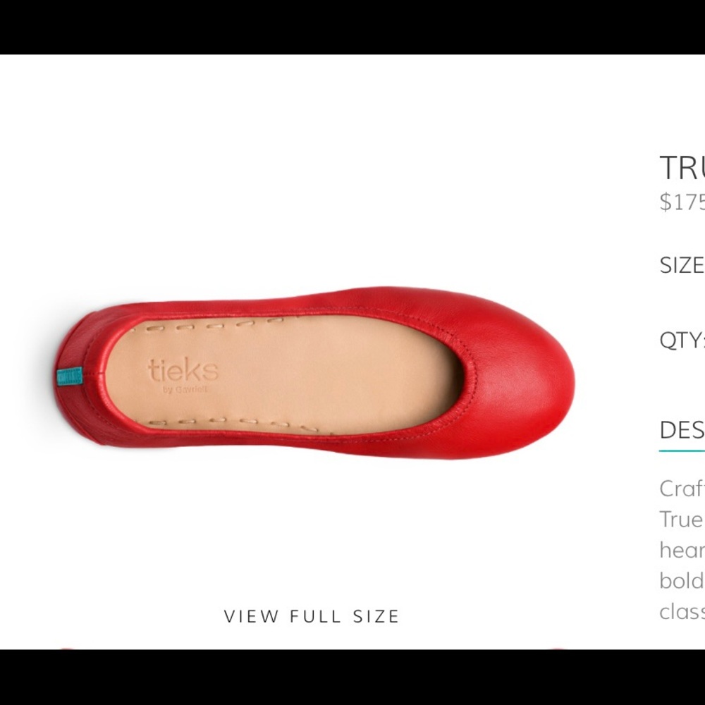 Tieks true love red nib nwt
